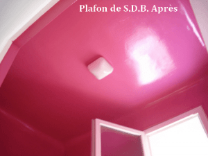 Peinture de plafond de S.D.B. en laque brillante couleur rouge