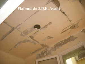 Plafond S.D.B. Avant